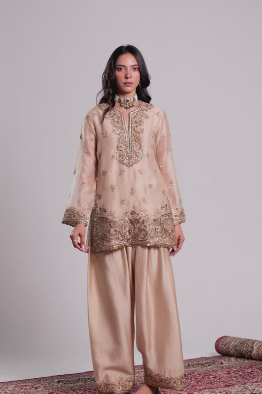 Zar:Rang Short Farshi Kurta Set
