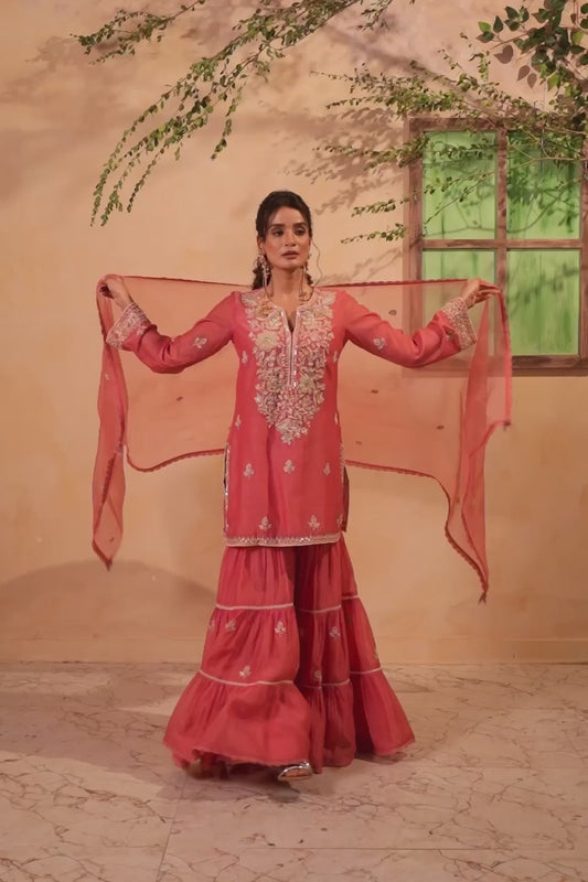 Vaayu Pink Sharara Set