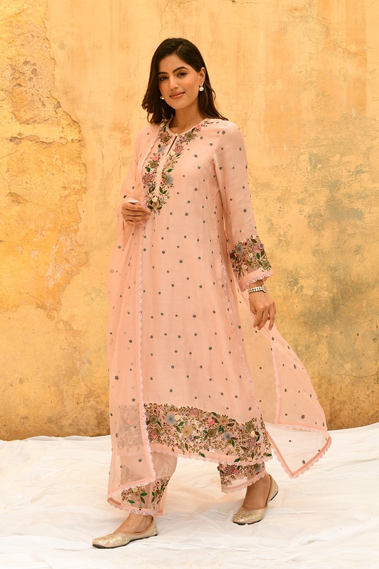 Pink Orchid Long Kurta