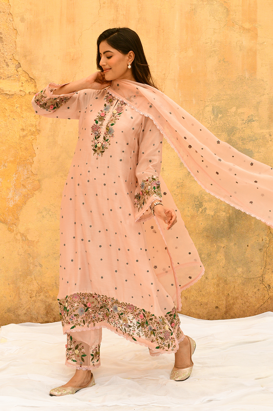 Pink Orchid Long Kurta