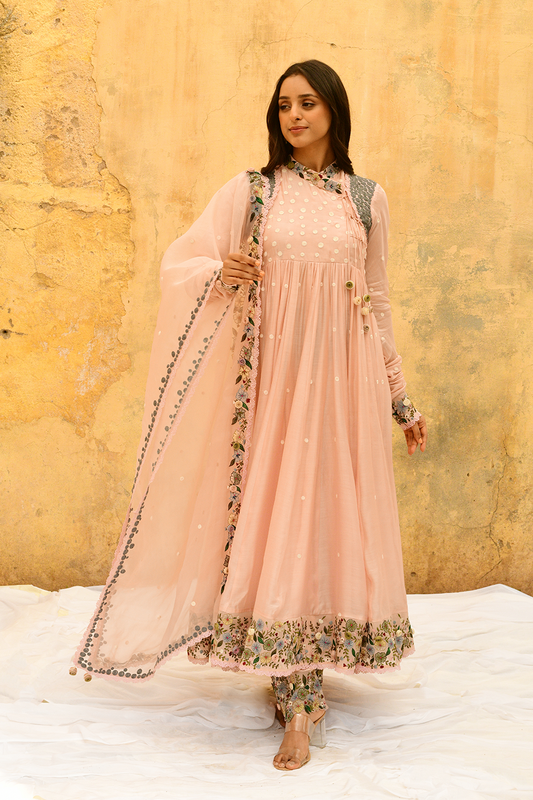 Pink Orchid Poshak Angrakha