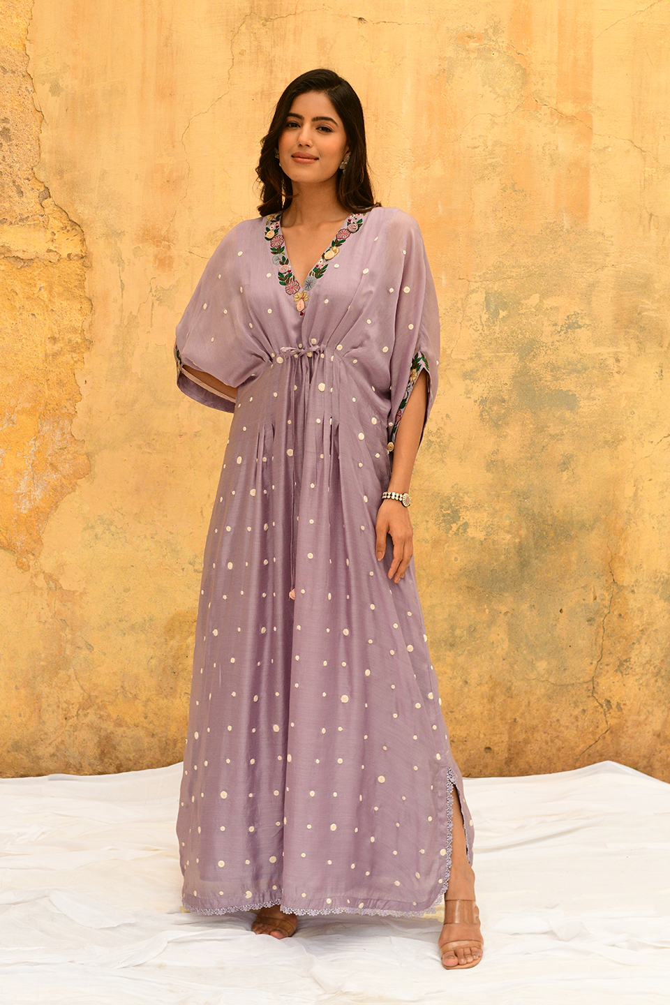 Lilac Orchid Long Kaftan