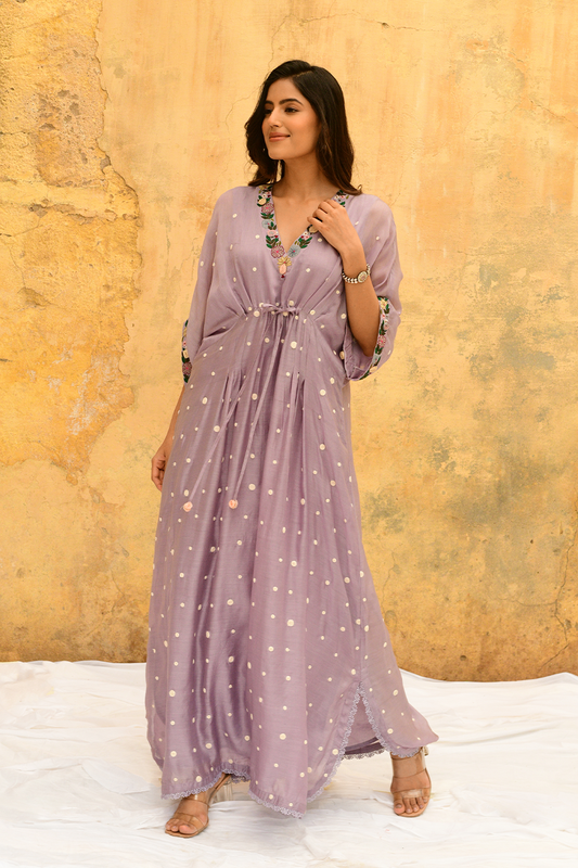 Lilac Orchid Long Kaftan