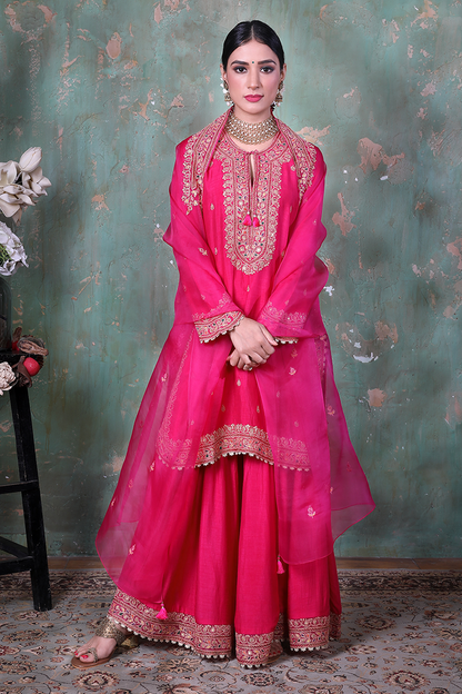 Pink Marodi Sharara Set